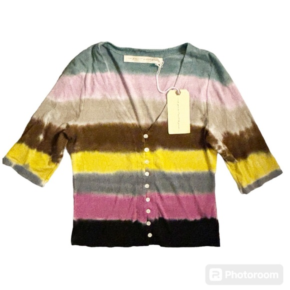 NWT Raquel Allegra Cindy Tie Dye Button Top Size Large (3) - Picture 6 of 14